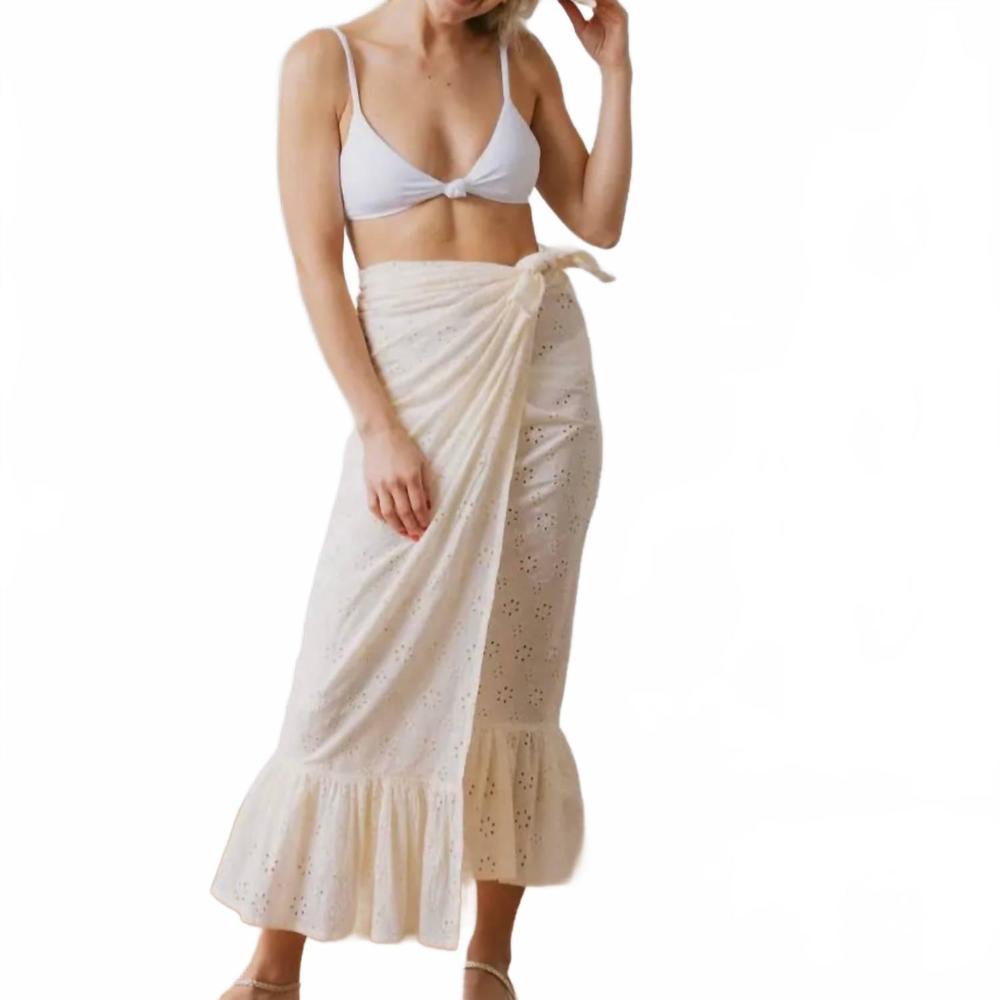 Cream Swim Coverup Sarong